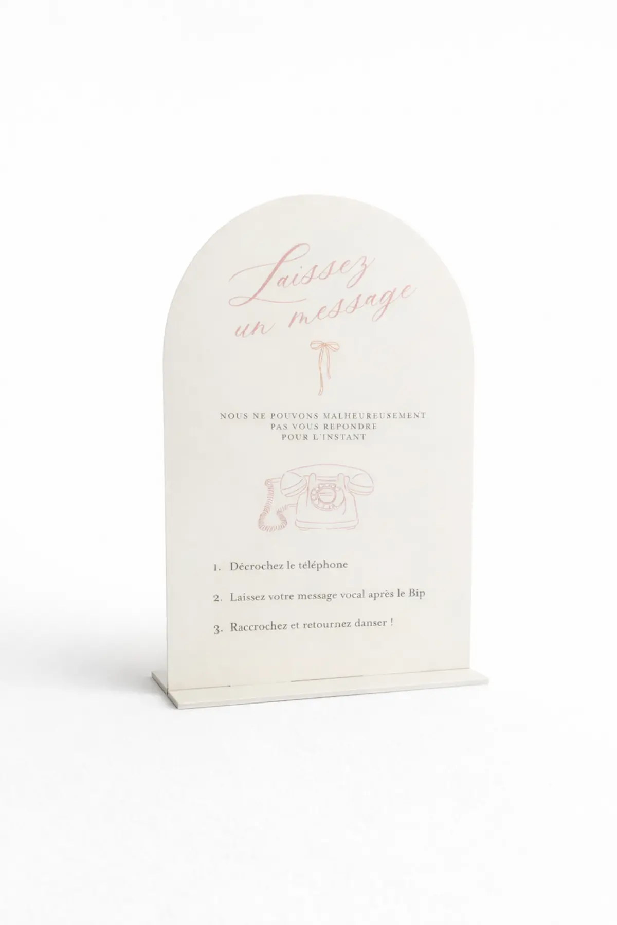 Panneau Livre d'or audio - Beige