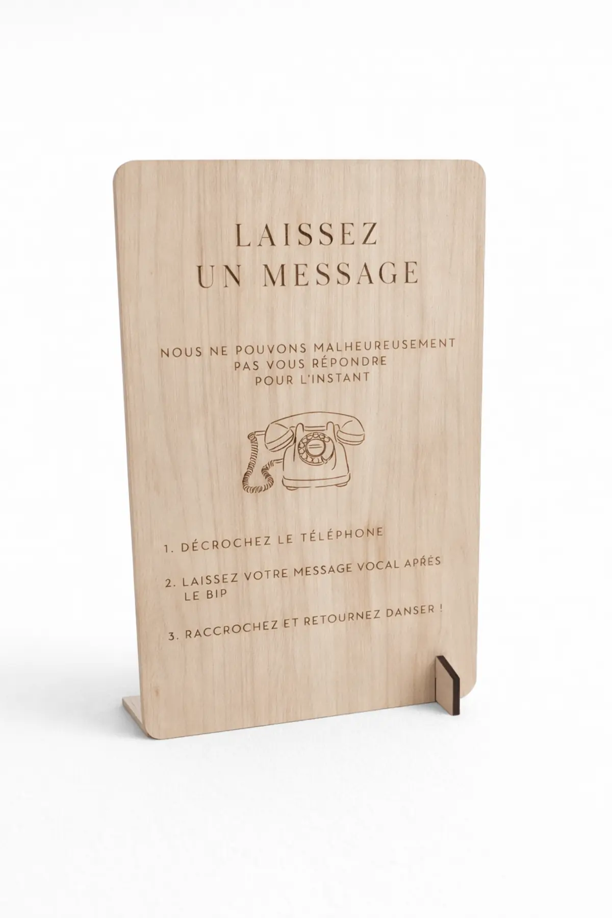 Panneau Livre d'or audio - Bois
