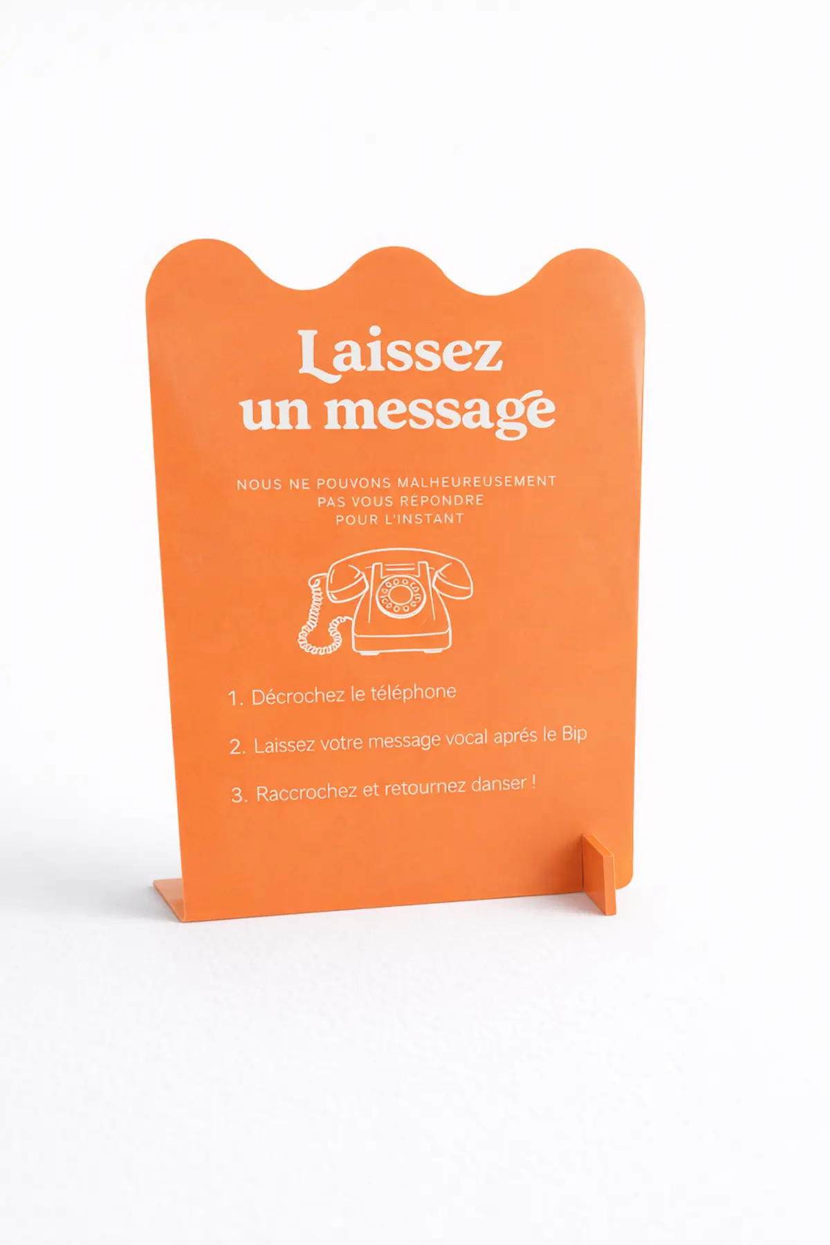 Panneau Livre d'or audio - Orange